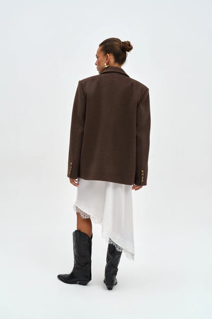 NOVEN Oversize Blazer | dunkelbraun