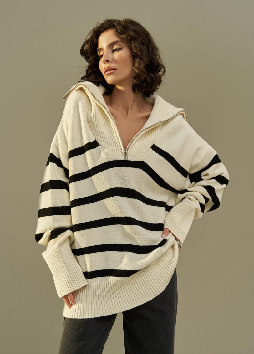 gestreifter Pullover