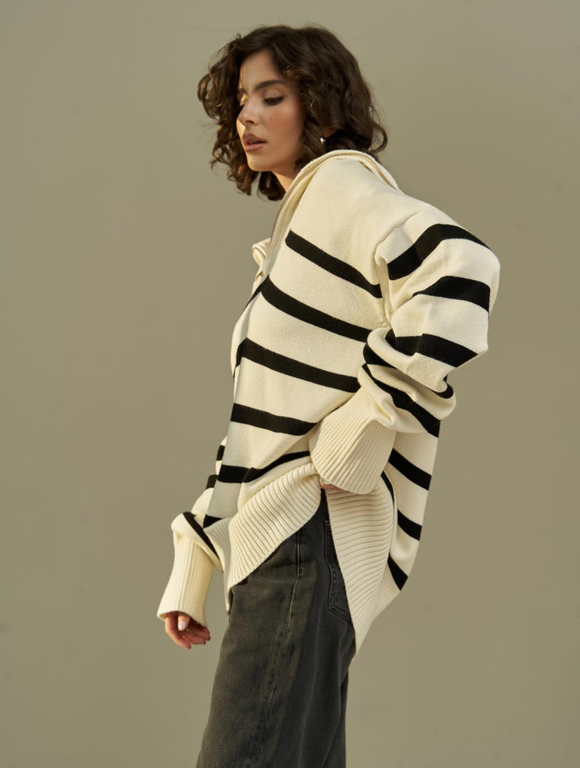 gestreifter Pullover