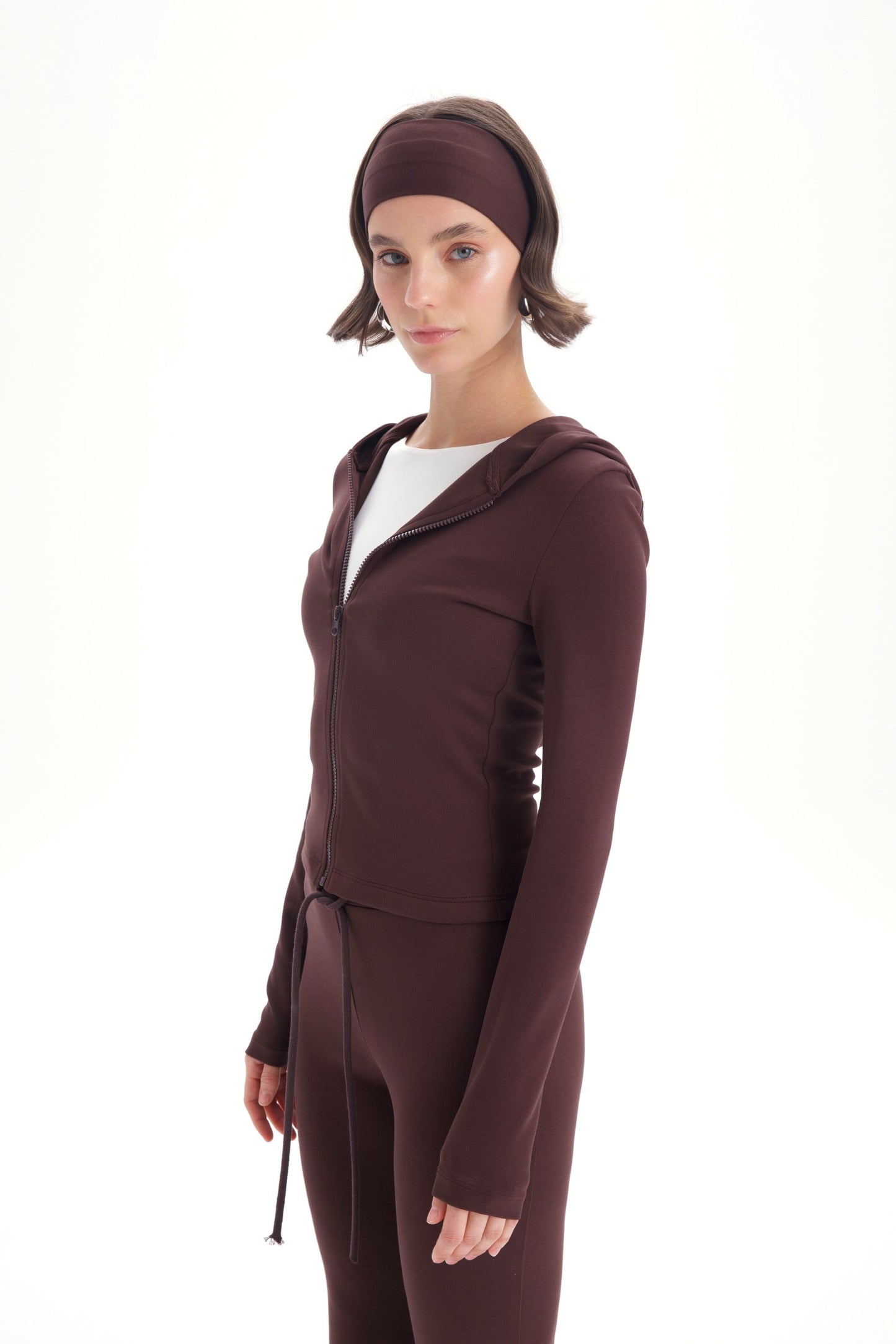 LUNA Kapuzen-Trainingsanzug mit Bandana | braun