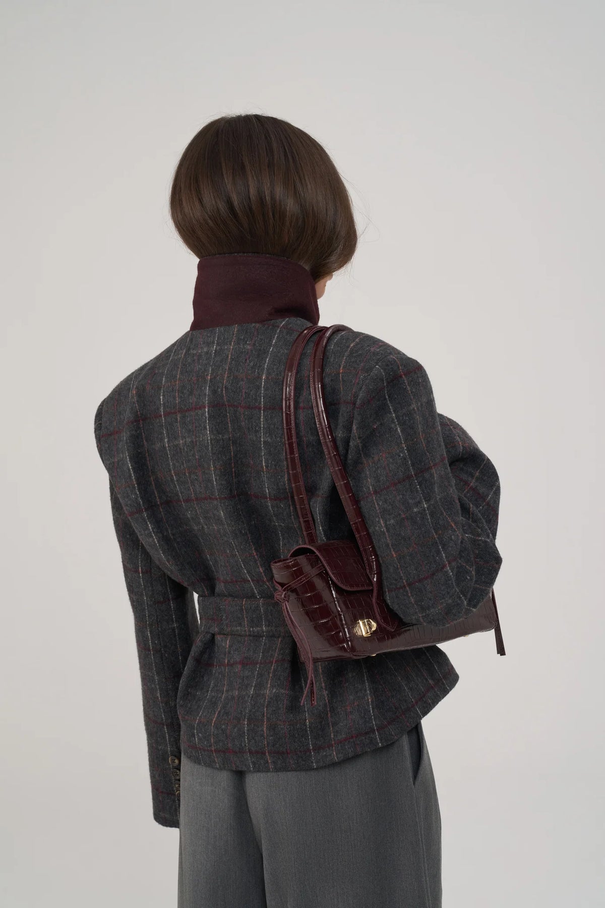 Blazer mit Bindegürtel| Anthrazit