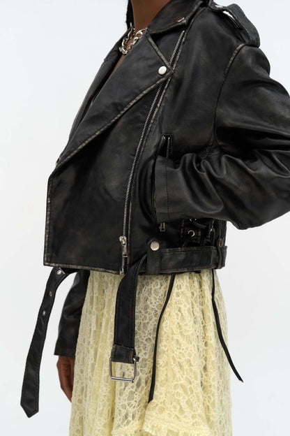 Lederjacke | schwarz