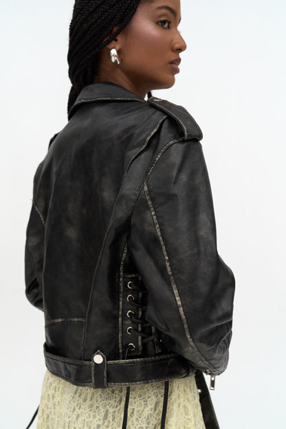 Lederjacke | schwarz