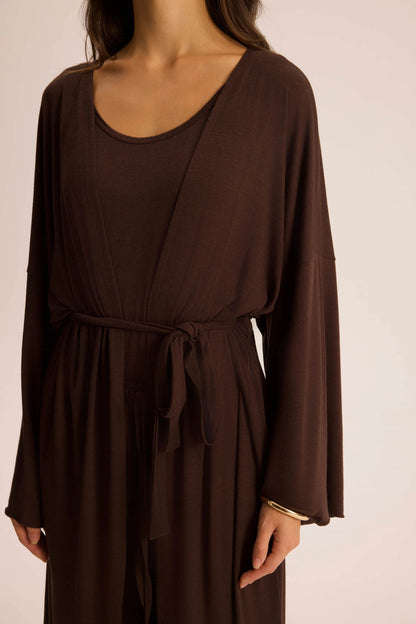 LIYANA Kimono Basic 3-Teile-Set | braun