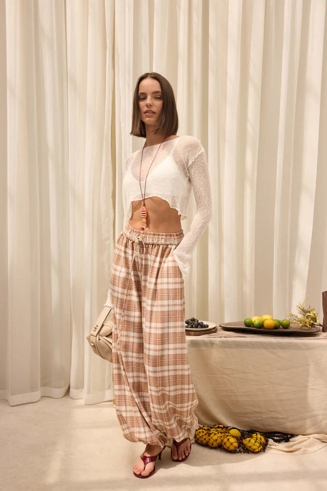 Feinstrick Crop-Top | weiss