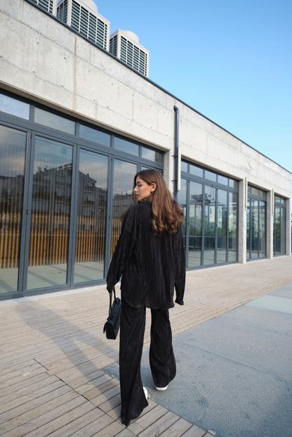 Set - lange Bluse & Hose | schwarz