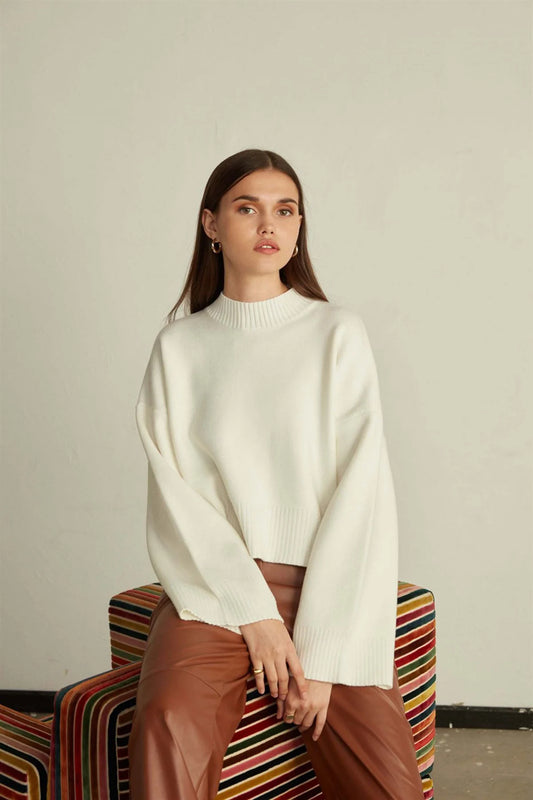 Pullover mit hohem Kragen